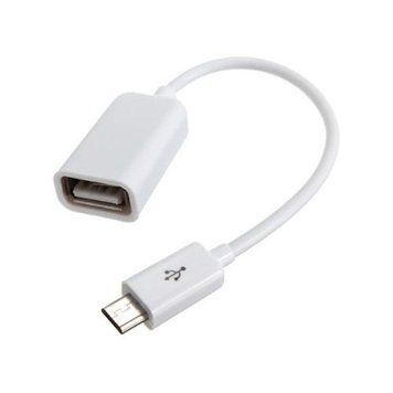 Перехідник USB 2.0 (F) - microUSB (M), White, Lapara, 16 см 8176230 фото