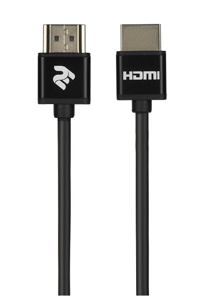Кабель HDMI - HDMI 2 м 2E Black, V2.0, Ultra Slim (2EW-1119-2M) 6000270 фото