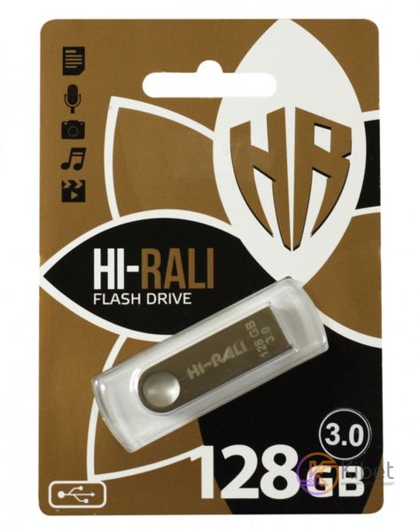 USB Flash Drive 128Gb Hi-Rali Shuttle series Silver (HI-128GB3SHSL) 6162570 фото