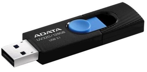 Флеш накопичувач USB 128Gb ADATA UV320, Black/Blue, USB 3.2 Gen 1 (AUV320-128G-RBKBL) 8249370 фото