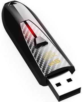 Флеш накопитель USB 256Gb Silicon Power Blaze B25, Black, USB 3.2 Gen 1 (SP256GBUF3B25V1K) 9016080 фото