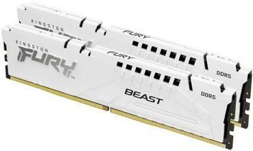 Пам'ять 16Gb x 2 (32Gb Kit) DDR5, 6800 MHz, Kingston Fury Beast (EXPO), White (KF568C34BWEK2-32) 8622630 фото