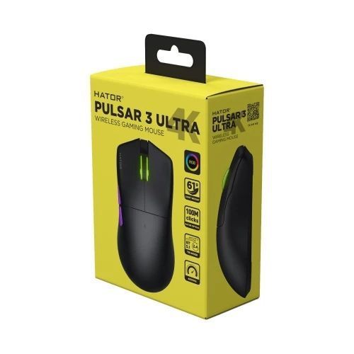 Мышь беспроводная Hator Pulsar 3 Ultra 4K, Black (HTM680) 9120060 фото