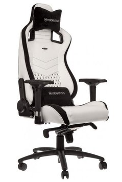 Игровое кресло Noblechairs EPIC, White/Black (NBL-PU-WHT-001) 7712880 фото