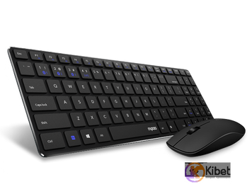 Комплект беспроводной Rapoo 9300M Black, Optical, клавиатура+мышь 5406750 фото