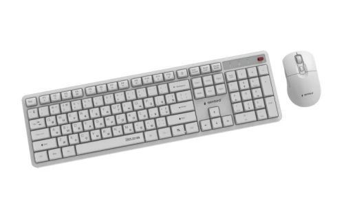 Комплект беспроводной Gembird Pro Business, White, Silent Key (KBS-WMS-01-W-CYRL) 9854460 фото