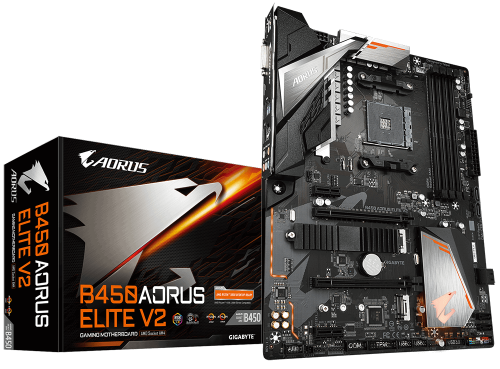 Мат.плата AM4 (B450) Gigabyte B450 AORUS Elite V2 6495240 фото