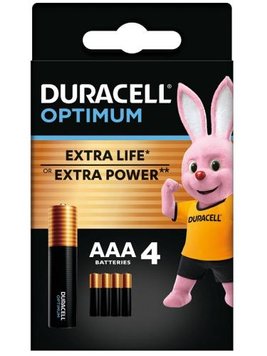 Батарейка AAA (LR03), лужна, Duracell Optimum, 4 шт, 1.5V, Blister 8155470 фото