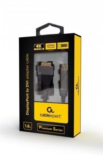 Кабель DisplayPort (M) - DVI-D (M), 1.8 м, Black, Cablexpert (CC-DPM-DVIM-4K-6) 6986700 фото