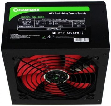 Блок живлення 500 Вт, GameMax GM-500B, Black 5308080 фото