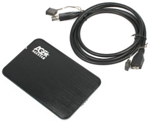 Карман внешний 2.5" AgeStar 3UB 2A8, Black, USB 3.0, 1xSATA HDD/SSD, питание по USB 6244290 фото