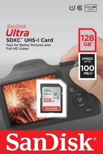 Карта пам'яті SDXC, 128Gb, SanDisk Ultra (SDSDUNR-128G-GN3IN) 7289010 фото