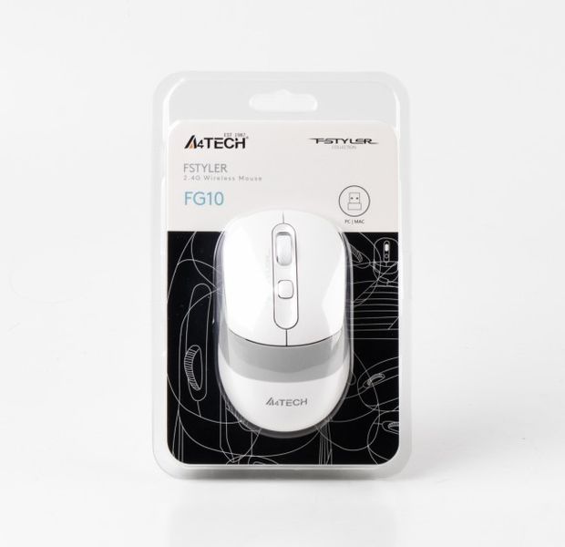 Мышь A4Tech Fstyler FG10 2000dpi White, USB, Wireless 5281650 фото