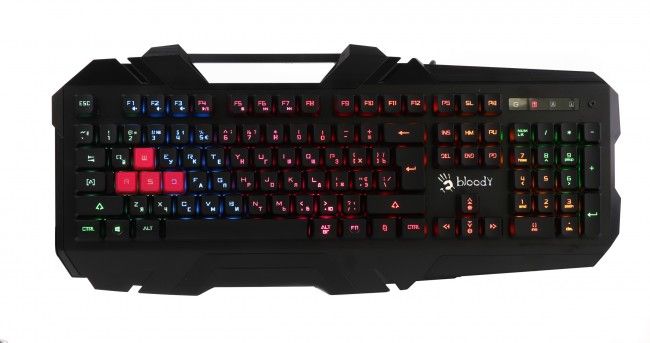 Клавіатура Bloody B150N Black, USB, ігрова, неонове підсвічування, ефекти "хвиля" і "дихання" 5239350 фото