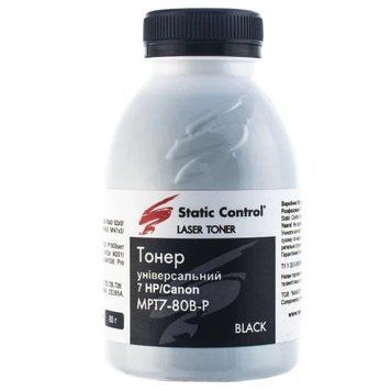 Тонер HP LJ P1005/1505/M1120/M1522, Canon LBP-3010/3100/3250, 80 г, Static Control (MPT7-80B-P) 4122960 фото
