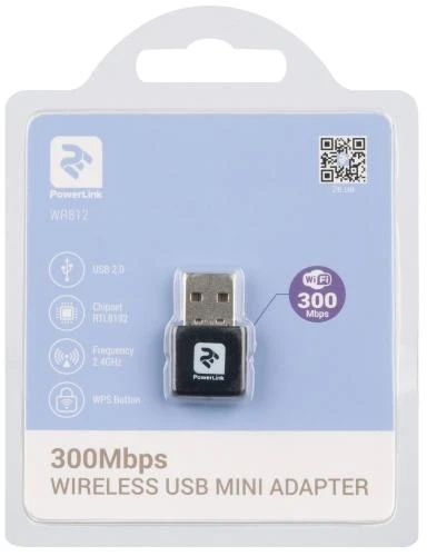 Мережевий адаптер USB 2E PowerLink WR812 N300, Black (2E-WR812) 6793650 фото