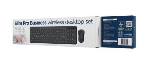 Комплект беспроводной Gembird Slim Pro Business, Black (KBS-WPS-01-CYRL) 9854550 фото