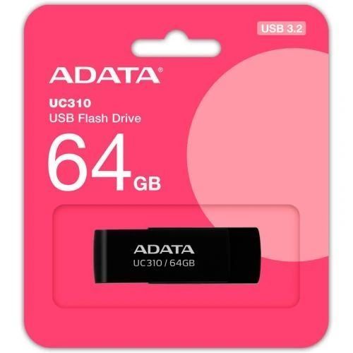 Флеш накопичувач USB 64Gb ADATA UC310, Black, USB 3.2 Gen 1 (UC310-64G-RBK) 8249460 фото