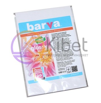 Фотопапір Barva, глянсовий, A6 (10x15), 200 г/м², 20 арк, серія 'Everyday' (IP-CE200-215) 4284120 фото