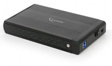 Карман внешний 3.5" Gembird, Black, USB 3.0, 1xSATA HDD, питание по БП (EE3-U3S-3) 6244500 фото