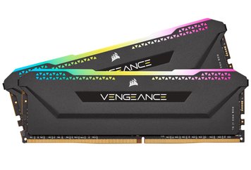 Память 8Gb x 2 (16Gb Kit) DDR4, 3200 MHz, Corsair Vengeance RGB Pro SL, Black (CMH16GX4M2E3200C16) 7150350 фото