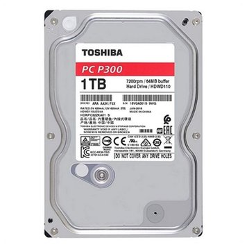 Жесткий диск 3.5" 1Tb Toshiba P300, SATA3, 64Mb, 7200 rpm (HDWD110UZSVA) 4390890 фото
