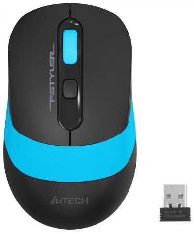 Миша A4Tech Fstyler FG10S 2000dpi Black+Blue, USB, Wireless, безшумна (FG10S (Blue)) 6040590 фото