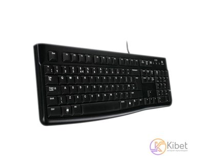 Клавиатура Logitech K120, Black, USB, стандартная, 104 кнопки, украинская раскла 3905880 фото
