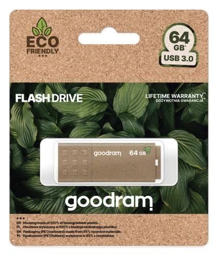 Флеш накопичувач USB 64Gb Goodram UME3 "Eco Friendly", Brown, USB 3.2 Gen 1 (UME3-0640EFR11) 7414110 фото