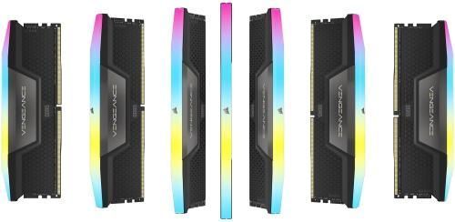 Пам'ять 24Gb x 2 (48Gb Kit) DDR5, 7000 MHz, Corsair Vengeance RGB, Black (CMH48GX5M2B7000C36) 8373540 фото