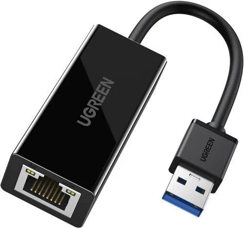 Мережевий адаптер Ugreen CR111, Black, USB 3.0 - RJ45 (Гбіт/с), 10 см (20256) 9732720 фото