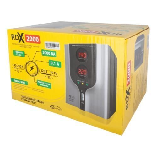 Стабилизатор Gemix RDX-2000, 2000 VA (1400 Вт), вход. напряжение 140-260В, вых напряжение 220В 5642910 фото