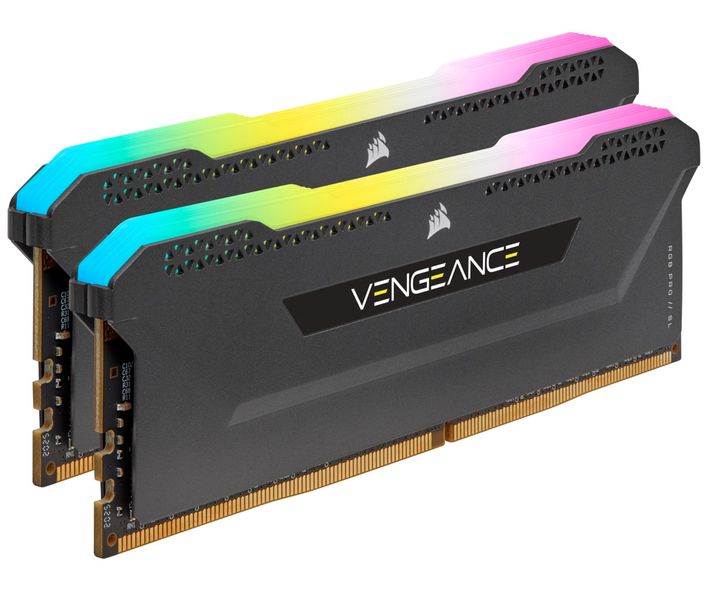 Память 8Gb x 2 (16Gb Kit) DDR4, 3200 MHz, Corsair Vengeance RGB Pro SL, Black (CMH16GX4M2E3200C16) 7150350 фото