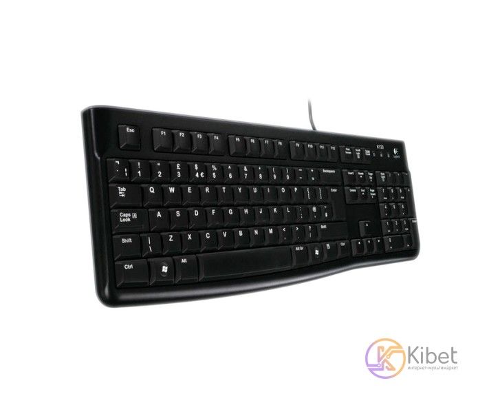 Клавіатура Logitech K120, Black, USB, стандартна, 104 кнопки, українська розкладка клавіатури, 1.8 м (920-002643) 3905880 фото