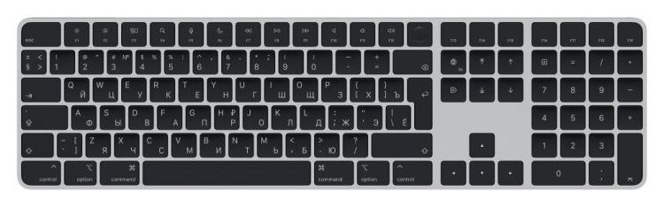 Клавиатура беспроводная Apple Magic Keyboard (A2520), Black/Silver (MMMR3UA/A) 8230410 фото