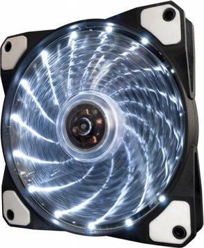 Вентилятор 120 мм, Frime "Iris", Black, 120х120х25 мм, White LED підсвічування (FLF-HB120W15) 6933480 фото