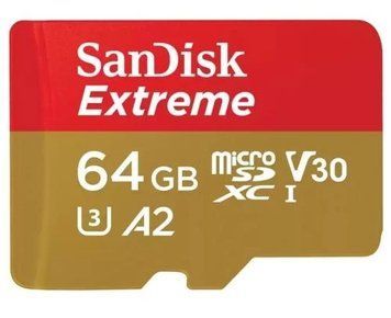 Карта памяти microSDXC, 64Gb, SanDisk Extreme, без адаптера (SDSQXAH-064G-GN6MN) 8158350 фото