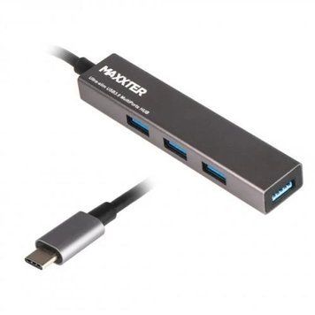 Хаб USB Maxxter HU3C-4P-02, Grey 6562440 фото