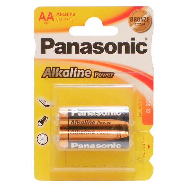 Батарейки AA, Panasonic Alkaline Power, щелочная, 2 шт, 1.5V, Blister (LR6REB/2BP) 3751440 фото