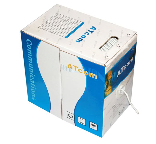Кабель FTP, Cu (медь), для внутренней прокладки, 4x2x0,51 мм, Atcom Premium, 305 м, Cat. 6 (60707) 5549820 фото