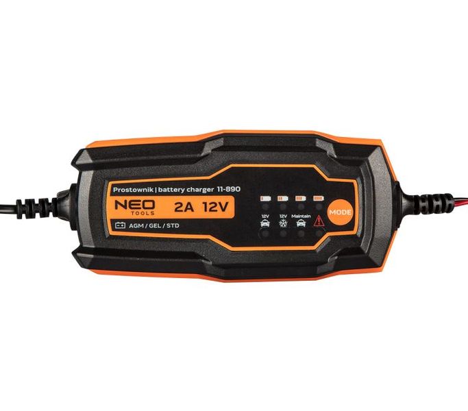 Зарядное устр-во Neo Tools, 2А/35Вт, 4-60Ач, для STD/AGM/GEL аккумуляторов 7864470 фото