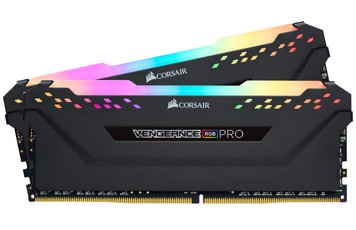 Память 8Gb x 2 (16Gb Kit) DDR4, 3600 MHz, Corsair Vengeance RGB Pro, Black (CMW16GX4M2D3600C18) 7150470 фото