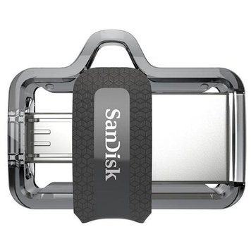 Флеш накопичувач USB 128Gb SanDisk Ultra Dual m3.0, Black, microUSB / USB 3.0 (SDDD3-128G-G46) 5629260 фото