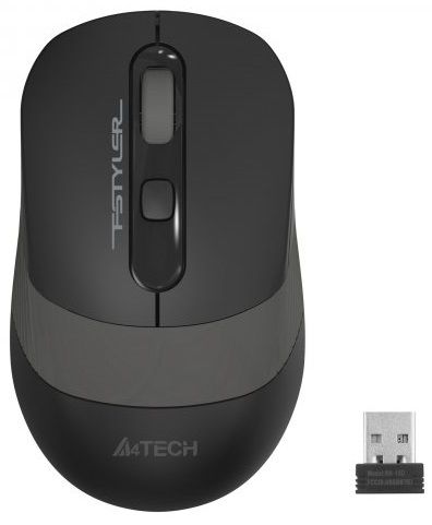 Миша A4Tech Fstyler FG10S 2000dpi Black+Grey, USB, Wireless, безшумна 6040620 фото
