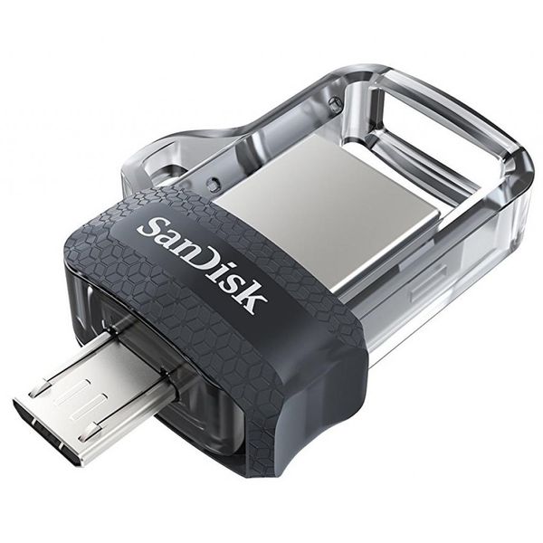 Флеш накопичувач USB 128Gb SanDisk Ultra Dual m3.0, Black, microUSB / USB 3.0 (SDDD3-128G-G46) 5629260 фото