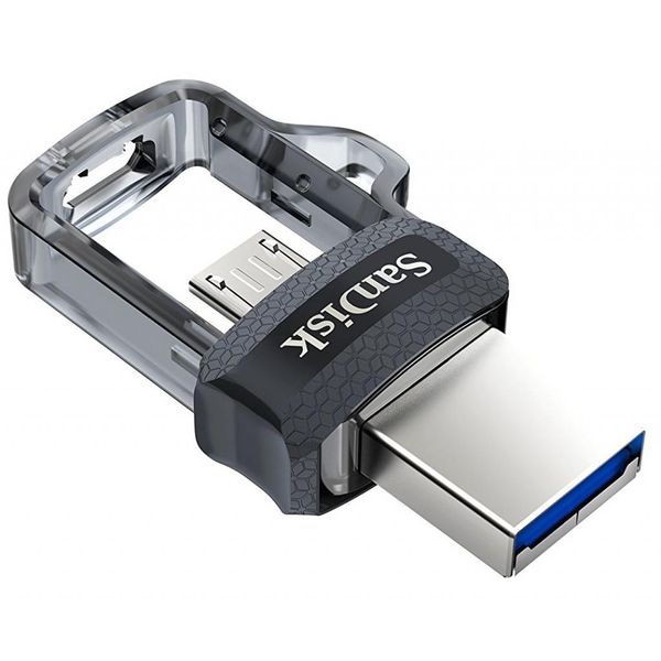Флеш накопитель USB 128Gb SanDisk Ultra Dual m3.0, Black, microUSB / USB 3.0 (SDDD3-128G-G46) 5629260 фото