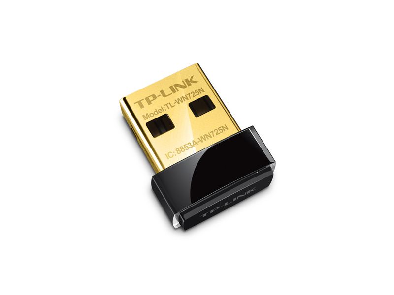 Сетевой адаптер USB TP-LINK TL-WN725N, Black, до 150 Мбит/с, 802.11n, USB 2.0, ультракомпактный 3195240 фото