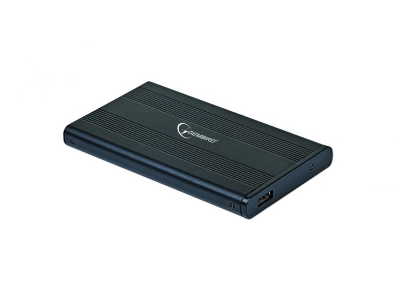 Карман внешний 2.5" Gembird, Black, USB 2.0, 1xSATA HDD/SSD, питание по USB (EE2-U2S-5) 3609330 фото