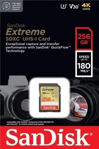 Карта пам'яті SDXC, 256Gb, SanDisk Extreme (SDSDXVV-256G-GNCIN) 8115810 фото