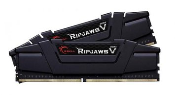 Память 16Gb x 2 (32Gb Kit) DDR4, 3200 MHz, G.Skill Ripjaws V, Black (F4-3200C16D-32GVK) 5131950 фото